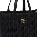 ⁦אוסף שָׁחוֹר Miu Miu תיק מעור נאפה מטאלס FNPPL53⁩ – תמונה ⁦7⁩
