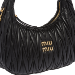 ⁦אוסף שָׁחוֹר Miu Miu wander matelasse תיק נווד מעור נאפה FNPPL24⁩ – תמונה ⁦7⁩