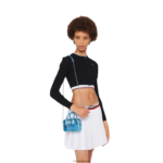 ⁦אוסף שמיים מורדור Miu Miu תיק מיני עם ידית עליונה פרספקס ועור נאפה FNPPL177⁩ – תמונה ⁦2⁩
