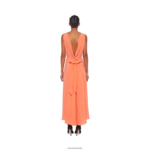 ⁦מוכן ללבישה אלמוג Miu Miu שמלת קרפ דה צ'ין ארוכה FNPPL442⁩ – תמונה ⁦3⁩