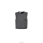 מוכן ללבישה אפור צפחה Miu Miu עליונית גרסייל FNPPL635