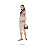 ⁦מוכן ללבישה גָבִישׁ Miu Miu שמלת רשת rhinestone רקומה FNPPL418⁩ – תמונה ⁦2⁩