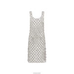 מוכן ללבישה גָבִישׁ Miu Miu שמלת רשת rhinestone רקומה FNPPL418