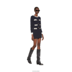 ⁦מוכן ללבישה חיל הים Miu Miu קרדיגן קשמיר FNPPL770⁩ – תמונה ⁦2⁩