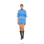 ⁦מוכן ללבישה כחול periwinkle Miu Miu חולצות קצרות FNPPL581⁩ – תמונה ⁦2⁩