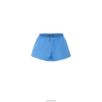 מוכן ללבישה כחול periwinkle Miu Miu מכנסי פופלין רקומים FNPPL940