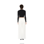 ⁦מוכן ללבישה לבן Miu Miu מכנסי ג'ינס FNPPL961⁩ – תמונה ⁦3⁩