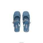 ⁦נעליים דֵנִים Miu Miu משאבות slingback FNPPL207⁩ – תמונה ⁦4⁩