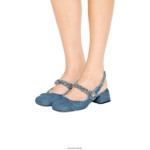 ⁦נעליים דֵנִים Miu Miu משאבות slingback FNPPL207⁩ – תמונה ⁦5⁩