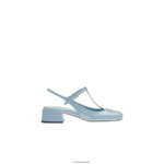 ⁦נעליים כחול בהיר Miu Miu משאבות slingback מעור פטנט FNPPL179⁩ – תמונה ⁦2⁩