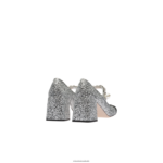 ⁦נעליים כסף/צפחה Miu Miu משאבות נצנצים FNPPL193⁩ – תמונה ⁦3⁩