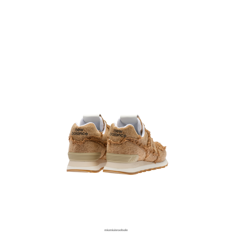 ⁦נעליים קוניאק New Balance 574 X Miu Miu נעלי ספורט ג'ינס משוישות FNPPL288⁩ – תמונה ⁦3⁩