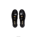 ⁦נעליים שָׁחוֹר Miu Miu לולאות פרוטה מעור פט FNPPL307⁩ – תמונה ⁦4⁩