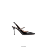⁦נעליים שָׁחוֹר Miu Miu משאבות slingback מעור פטנט FNPPL203⁩ – תמונה ⁦2⁩