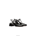 נעליים שָׁחוֹר Miu Miu משאבות slingback מעור פטנט FNPPL180