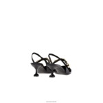 ⁦נעליים שָׁחוֹר Miu Miu משאבות slingback מעור פטנט FNPPL196⁩ – תמונה ⁦3⁩