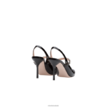 ⁦נעליים שָׁחוֹר Miu Miu משאבות slingback מעור פטנט FNPPL203⁩ – תמונה ⁦3⁩