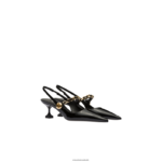 נעליים שָׁחוֹר Miu Miu משאבות slingback מעור פטנט FNPPL196