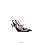 נעליים שָׁחוֹר Miu Miu משאבות slingback מעור פטנט FNPPL203